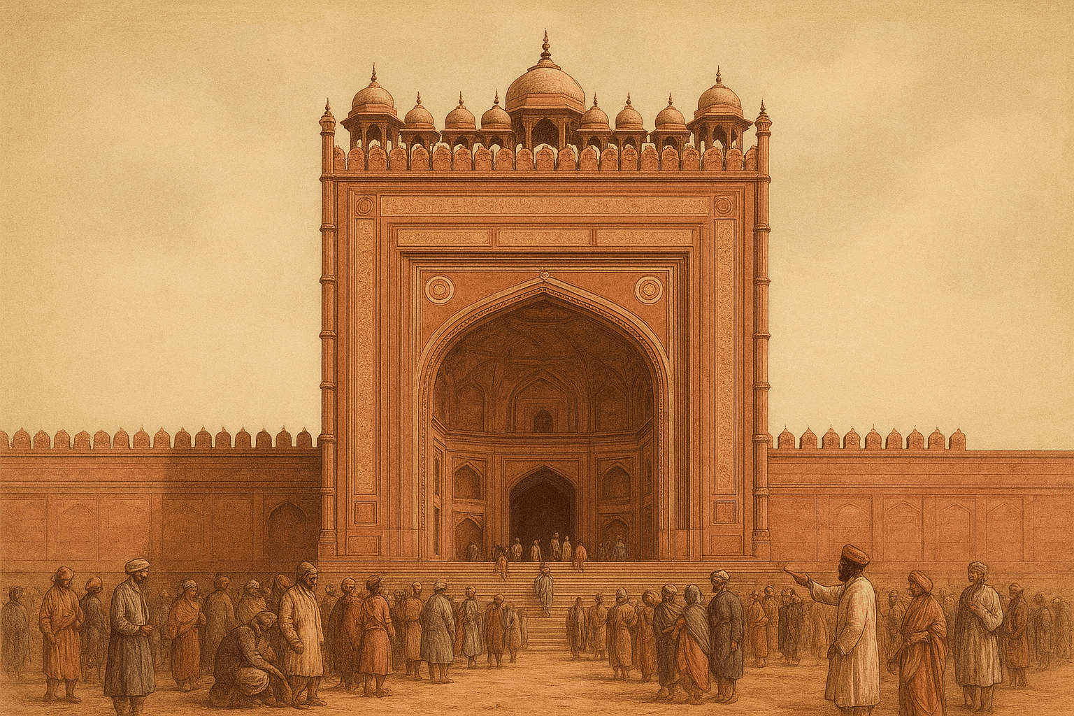 Architectural details of Buland Darwaza